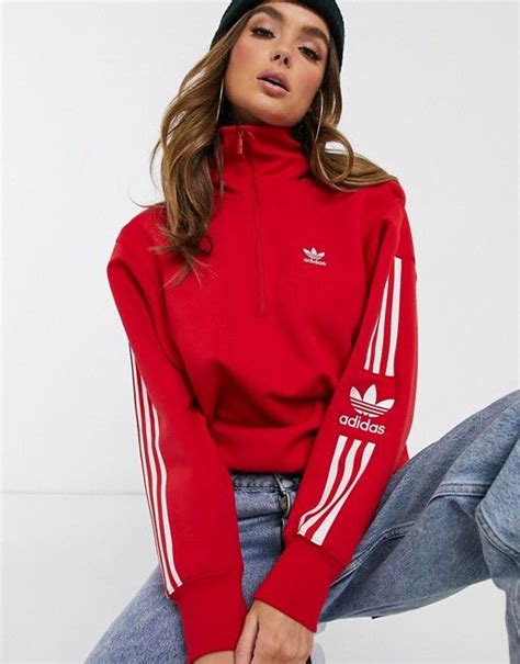 womens red adidas jacket|red adidas hat.